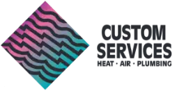 Logo: Custom Services - Heat, Air, Plumbing