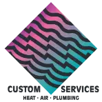 Logo: Custom Services - Heat, Air, Plumbing